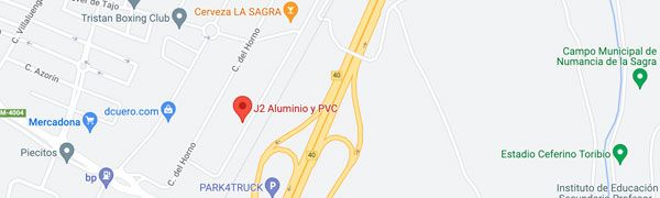 J2 Aluminio y PVC mapa